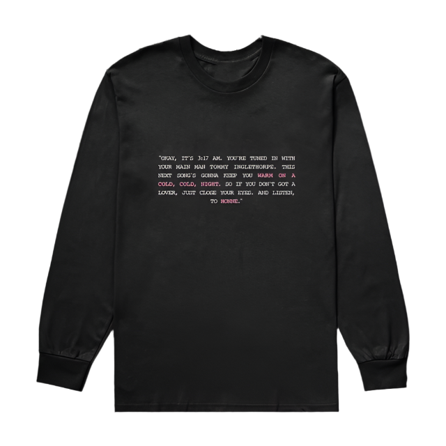 HONNE x WOACN Long Sleeve Black Tee-Shirt